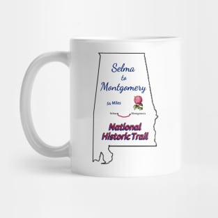 Route Map of Selma to Montgomery National Historic Trail Mug